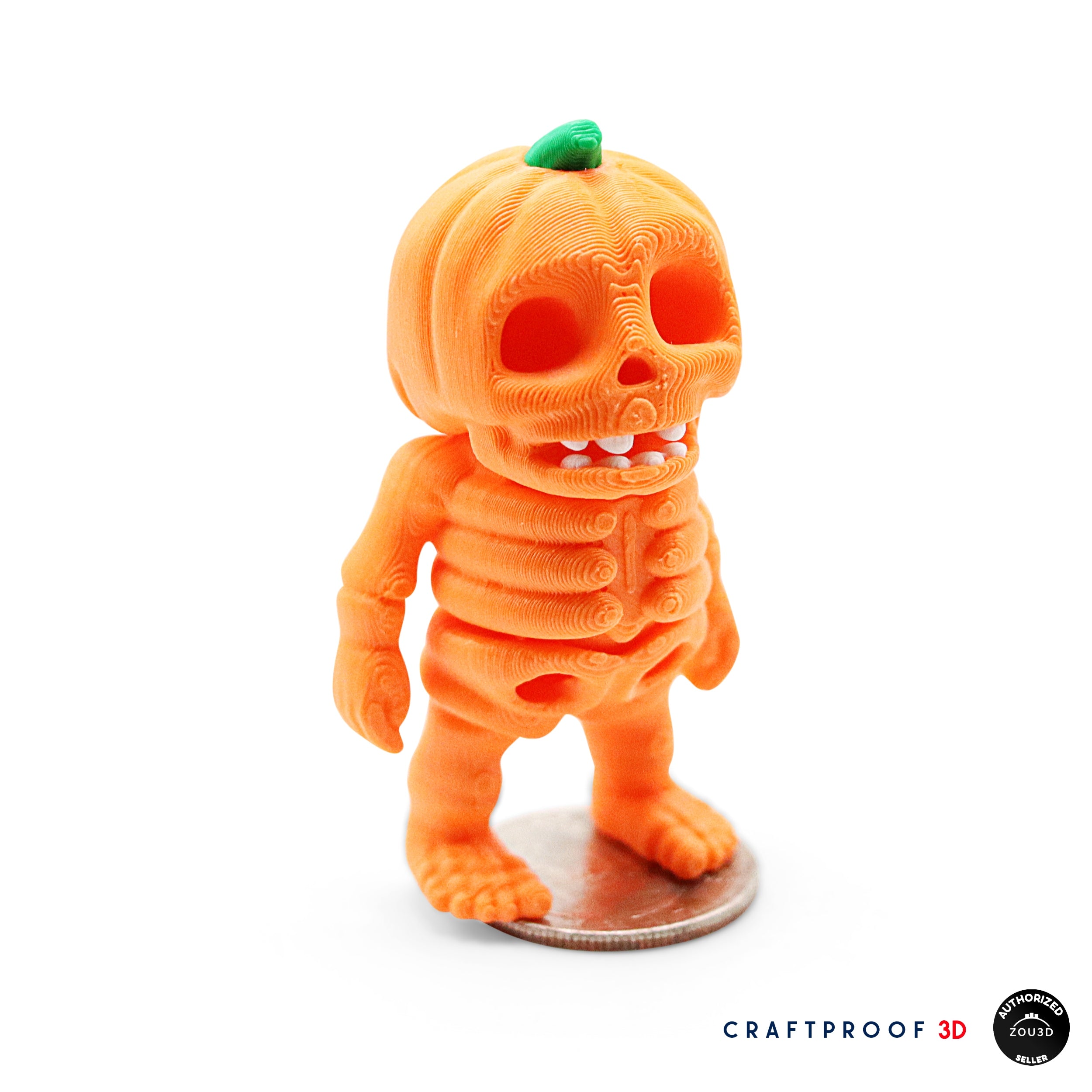 Tiny Skeleton Pumpkin