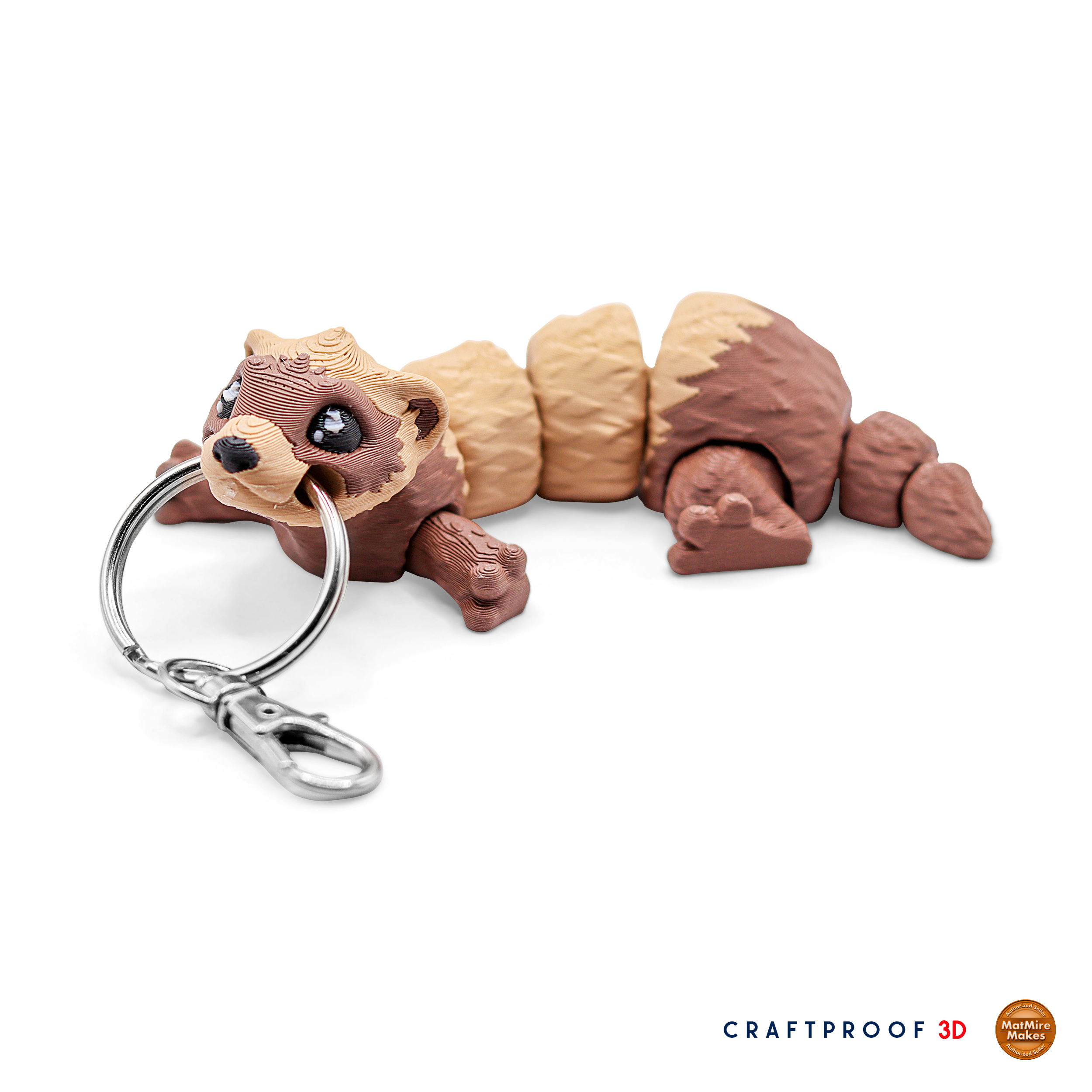 Articulated Ferret Keychain